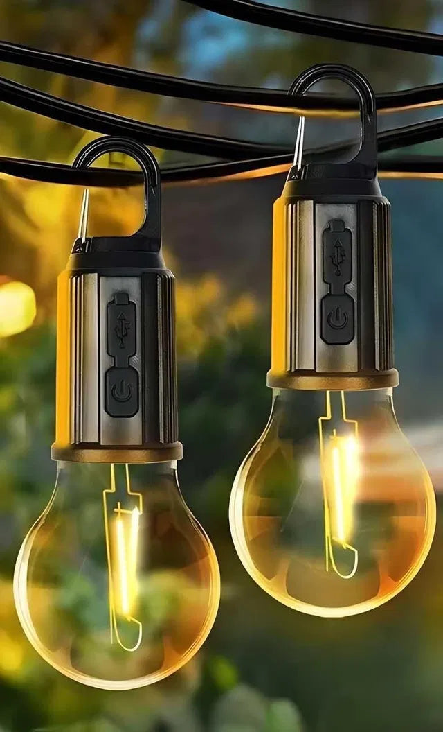 3-Mode Hanging Camping Bulb Lamp (Pack of 2)