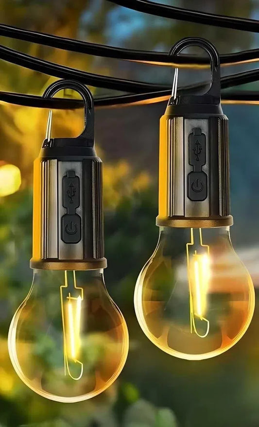 3-Mode Hanging Camping Bulb Lamp (Pack of 2)
